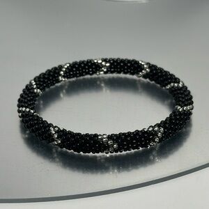 Sashka Black / Silver Bracelet 7"Original Size - #380